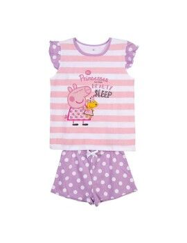 Pijama de Verano Peppa Pig Rosa Morado