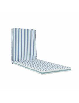 Almofada DKD Home Decor Branco Azul celeste Azul Marinho Riscas 190 x 60 x 5 cm (190 x 60 x 5 cm)