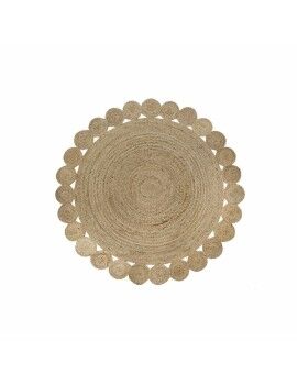 Alfombra DKD Home Decor 200 x 200 x 1 cm Natural Marrón Poliéster Jute