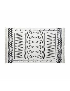 Alfombra DKD Home Decor Negro Blanco Ikat (120 x 180 x 0,7 cm)