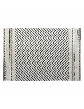 Alfombra DKD Home Decor Negro Zig-zag Blanco (160 x 226 x 0,7 cm)