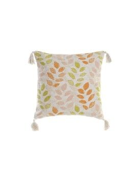 Cojín DKD Home Decor Beige 45 x 10 x 45 cm Multicolor Flores Boho