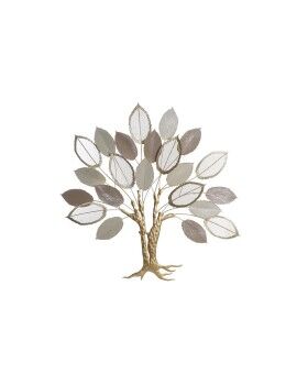 Decoración de Pared DKD Home Decor Marrón Beige Dorado Árbol 100 x 6,4 x 97,8 cm