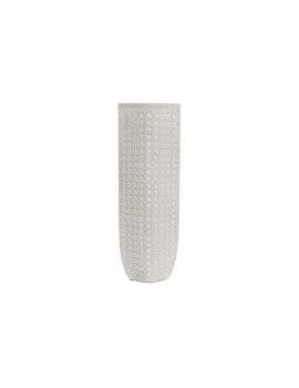 Vaso DKD Home Decor 17 x 10 x 47 cm Branco Resina Moderno