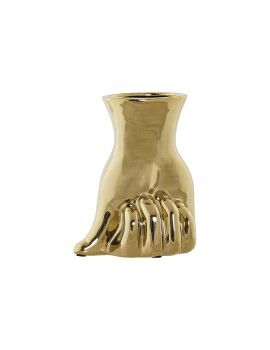 Vaso DKD Home Decor Dourado Grés 17 x 12 x 21 cm (2 Unidades)