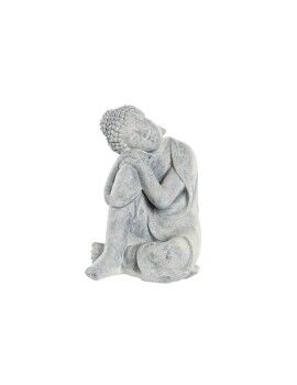 Figura Decorativa DKD Home Decor Gris Gris claro Buda Oriental 18 x 14 x 23 cm