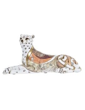 Figura Decorativa DKD Home Decor Blanco Naranja Leopardo Colonial 24 x 10 x 12 cm