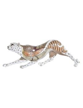 Figura Decorativa DKD Home Decor Blanco Multicolor Naranja Blanco/Naranja Leopardo Colonial 30 x...