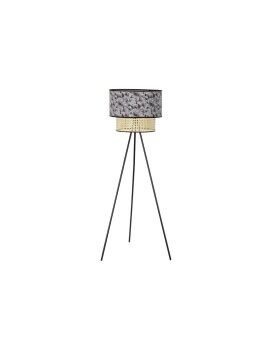 Lámpara de Pie DKD Home Decor Natural Negro Metal Palmeras Poliéster Colonial (60 x 60 x 129 cm)