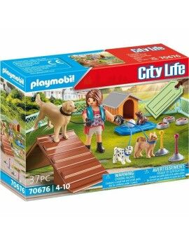 Playset Playmobil City Life Cão Treino 70676 (37 pcs)