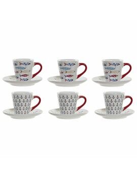 Taza DKD Home Decor Multicolor Metal Gres 130 ml