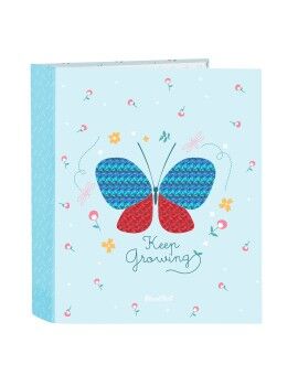 Carpeta de anillas BlackFit8 Mariposa Azul A4 27 x 33 x 6 cm