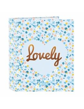 Carpeta de anillas Moos Lovely Azul A4 27 x 33 x 6 cm