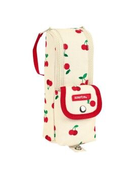 Estuche Escolar Safta Cherry Beige (6 x 21 x 6 cm)