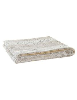 Manta DKD Home Decor Blanco Beige Animal Montaña Salvaje 150 x 200 x 2 cm 130 x 170 x 2 cm