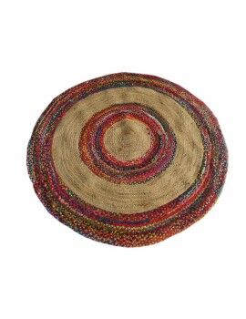 Alfombra DKD Home Decor Poliéster Algodón Multicolor Jute (160 x 160 x 0,7 cm)