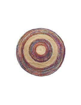 Alfombra DKD Home Decor Poliéster Algodón Multicolor Jute (200 x 200 x 0,7 cm)