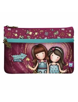 Estuche Escolar Gorjuss Fireworks Granate (23.4 x 15.5 x 1.5 cm)