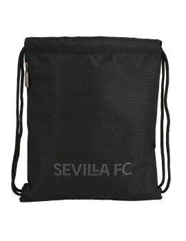 Bolsa Mochila con Cuerdas Sevilla Fútbol Club Teen 35 x 40 x 1 cm Negro