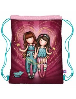 Bolsa Mochila con Cuerdas Gorjuss Fireworks Granate 34 x 45 x 1 cm