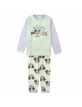 Pijama Infantil Mickey Mouse Cor de Rosa Verde Cinzento