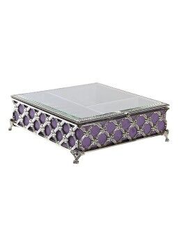 Caja-Joyero DKD Home Decor Cristal Metal (22 x 22 x 7 cm)