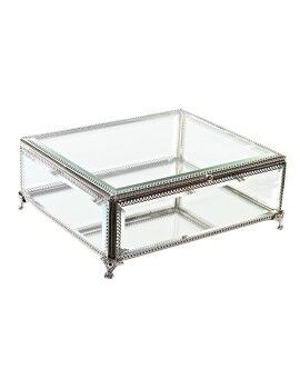 Caja-Joyero DKD Home Decor Transparente Plateado Metal Cristal 25 x 21 x 10 cm