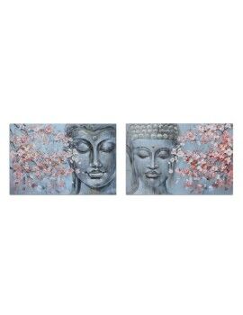 Lienzo DKD Home Decor 120 x 2,8 x 80 cm Buda Oriental (2 Unidades)