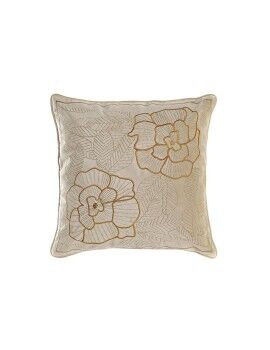 Almofada DKD Home Decor Dourado 45 x 10 x 45 cm Bloemen