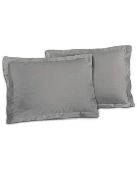 Funda de almohada Lovely Home 100 % algodón Gris claro 50 x 70 cm