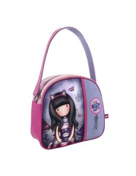 Bolso de Mano Gorjuss Cheshire cat Morado (30 x 28,5 x 11,5 cm)