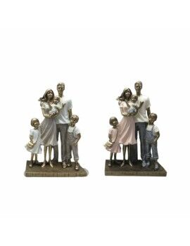 Figura Decorativa DKD Home Decor 24 x 11,5 x 34 cm Multicolor Família (2 Unidades)