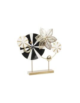 Figura Decorativa DKD Home Decor Negro Dorado Metal Moderno (62 x 9 x 61,6 cm)