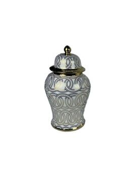 Tibor DKD Home Decor Porcelana Dorado Blanco Oriental (22 x 22 x 42 cm)