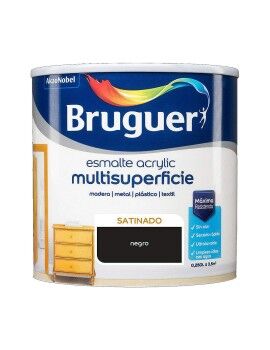 Tinta acrílica Bruguer Preto Esmalte acrílico (250 ml)