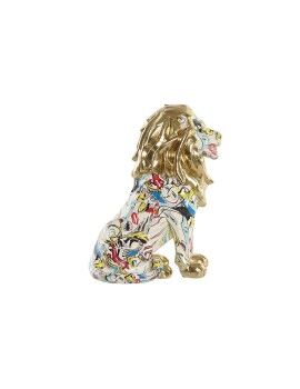 Figura Decorativa DKD Home Decor Dorado León Resina Multicolor Moderno (21 x 14,5 x 27 cm) (15 x...