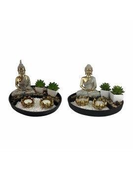 Figura Decorativa DKD Home Decor 26 x 26 x 18 cm Oriental Jardim (2 Unidades)