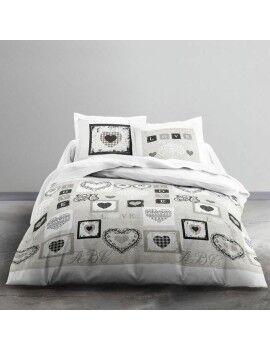 Conjunto de Lençóis TODAY Corações Branco Cama dupla 240 x 260 cm