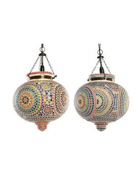 Candeeiro de teto DKD Home Decor Cristal Multicolor 25 W 29 x 29 x 29 cm (2 Unidades)