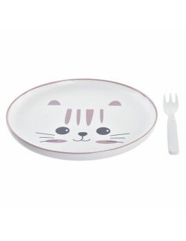 Conjunto de Louça Infantil DKD Home Decor Gato