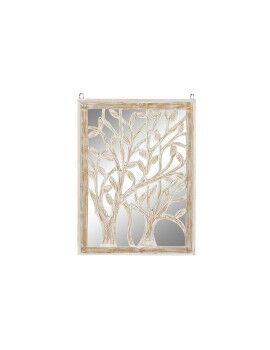 Decoración de Pared DKD Home Decor Espejo Árbol Blanco Madera MDF (45 x 2,5 x 65 cm)