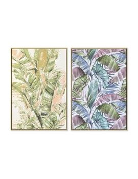 Cuadro DKD Home Decor 84 x 4,5 x 123 cm Palmeras Tropical (2 Unidades)