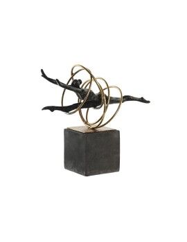 Figura Decorativa DKD Home Decor Preto Dourado Metal Resina Moderno (36 x 14 x 29,5 cm)