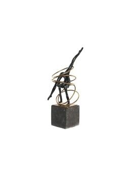 Figura Decorativa DKD Home Decor Negro Dorado Metal Resina Moderno (17 x 14 x 42,5 cm)