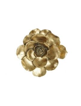 Decoração de Parede DKD Home Decor Dourado Flor 19,5 x 5,5 x 19,5 cm