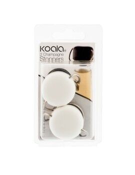 Set de Tapones para Champán Koala Bodega 5 x 3,5 cm 2 Unidades Metal Blanco