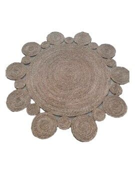 Alfombra DKD Home Decor Natural Poliéster Juncos (200 x 200 x 1 cm)