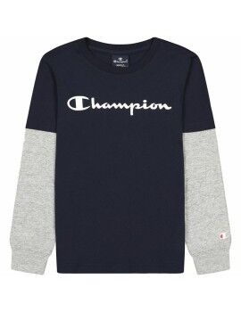 Camiseta de Manga Larga Infantil Champion Negro