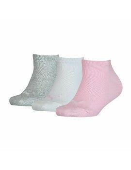 Calcetines Deportivos Puma Kids Invisible Gris Rosa Blanco 3 Unidades