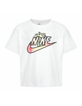 Camiseta de Manga Corta Infantil Nike Knit Blanco